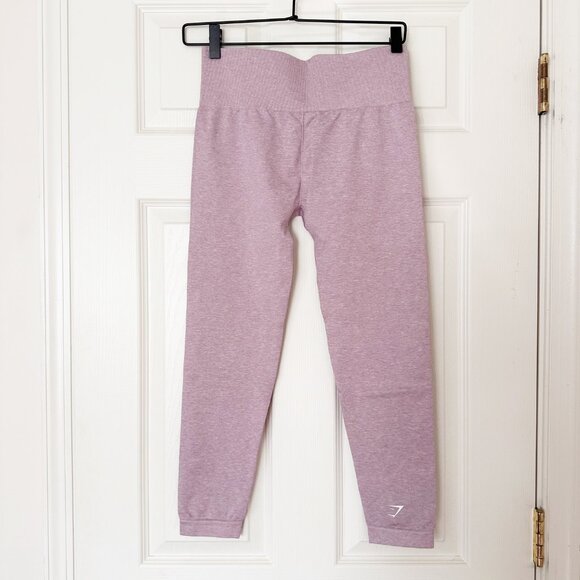 NEW Gymshark Size Large Adapt Marl Seamless Leggings L Light Purple GLLG4114 - Picture 2 of 13